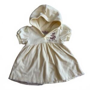 Juicy Couture Dress Terry Cloth Swim Cover Yellow Baby Toddler Girl 12-18 Months